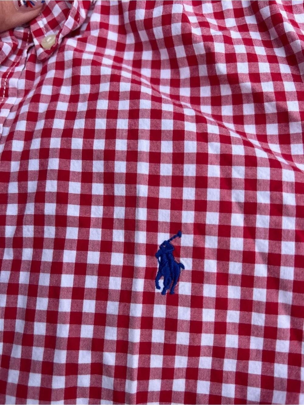 Polo by Ralph Lauren Red Gingham Button-Down Shirt - Boys L 14/16